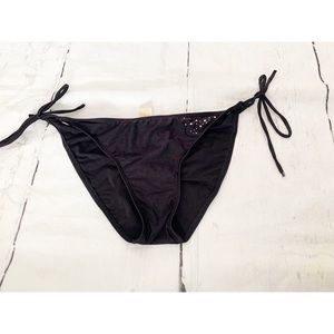 Guess Black Bikini Bottoms Size Large